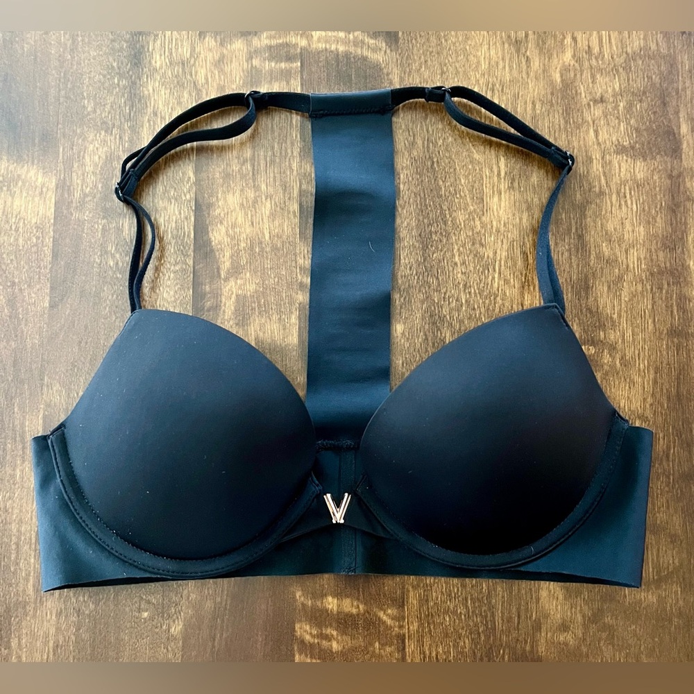 Victoria’s Secret Push-Up Plunge Bra, Black, 34B